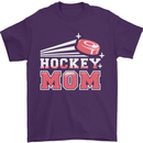 Ice Hockey Mom Mothers Day Mens T-Shirt 100% Cotton Purple