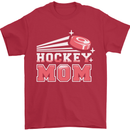 Ice Hockey Mom Mothers Day Mens T-Shirt 100% Cotton Red