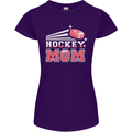 Ice Hockey Mom Mothers Day Womens Petite Cut T-Shirt Purple