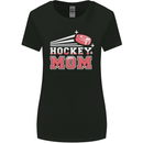 Ice Hockey Mom Mothers Day Womens Wider Cut T-Shirt Black