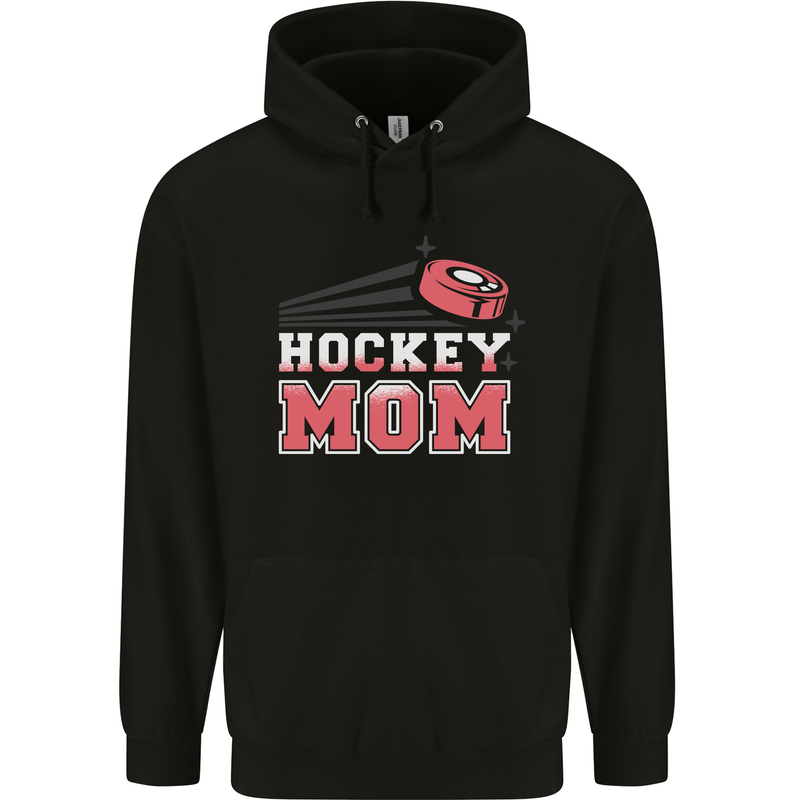 Ice Hockey Mum Mothers Day Mens 80% Cotton Hoodie Black