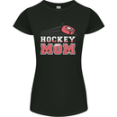Ice Hockey Mum Mothers Day Womens Petite Cut T-Shirt Black