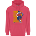 Ice Hockey Player Childrens Kids Hoodie Heliconia