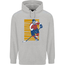 Ice Hockey Player Childrens Kids Hoodie Sports Grey