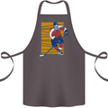 Ice Hockey Player Cotton Apron 100% Organic Dark Grey