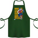 Ice Hockey Player Cotton Apron 100% Organic Forest Green