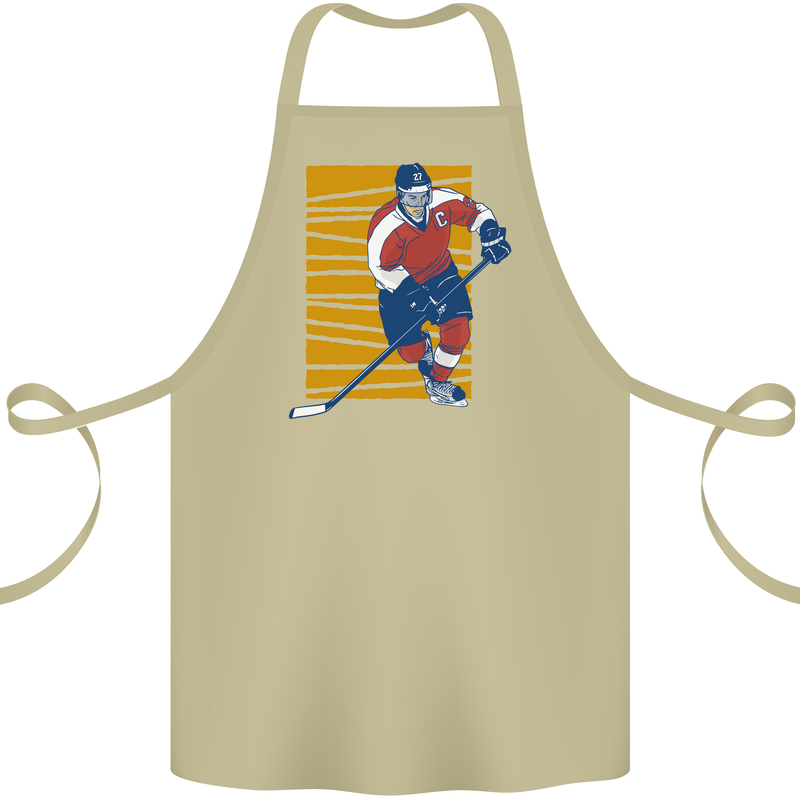 Ice Hockey Player Cotton Apron 100% Organic Khaki