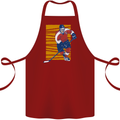 Ice Hockey Player Cotton Apron 100% Organic Maroon