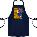 Ice Hockey Player Cotton Apron 100% Organic Navy Blue