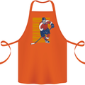 Ice Hockey Player Cotton Apron 100% Organic Orange