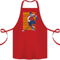 Ice Hockey Player Cotton Apron 100% Organic Red