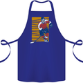 Ice Hockey Player Cotton Apron 100% Organic Royal Blue