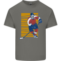 Ice Hockey Player Kids T-Shirt Childrens Charcoal