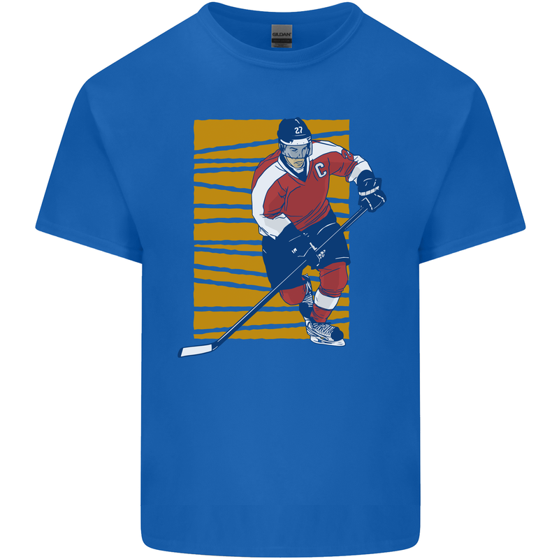 Ice Hockey Player Kids T-Shirt Childrens Royal Blue