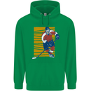 Ice Hockey Player Mens 80% Cotton Hoodie Irish Green