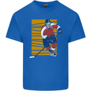 Ice Hockey Player Mens Cotton T-Shirt Tee Top Royal Blue