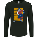 Ice Hockey Player Mens Long Sleeve T-Shirt Black