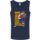 Ice Hockey Player Mens Vest Tank Top Navy Blue