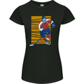 Ice Hockey Player Womens Petite Cut T-Shirt Black