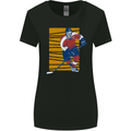 Ice Hockey Player Womens Wider Cut T-Shirt Black