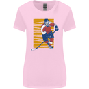 Ice Hockey Player Womens Wider Cut T-Shirt Light Pink