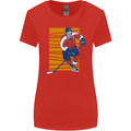 Ice Hockey Player Womens Wider Cut T-Shirt Red