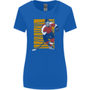 Ice Hockey Player Womens Wider Cut T-Shirt Royal Blue