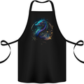 Ice Water Dragon Cotton Apron 100% Organic Black