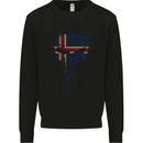 Iceland Skull Gym Training Bodybuilding Mens Sweatshirt Jumper Black