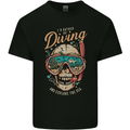 Id Rather Go Diving Scuba Diver Skull Kids T-Shirt Childrens Black