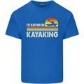 Id Rather be Kayaking Funny Kayak Canoe Mens Cotton T-Shirt Tee Top Royal Blue