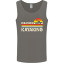 Id Rather be Kayaking Funny Kayak Canoe Mens Vest Tank Top Charcoal