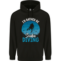 Id Rather be Scuba Diving Funny Diver Childrens Kids Hoodie Black