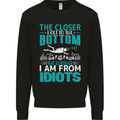 Idiots Funny Scuba Diving Diver Dive Mens Sweatshirt Jumper Black