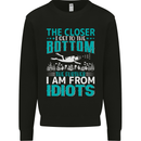 Idiots Funny Scuba Diving Diver Dive Mens Sweatshirt Jumper Black