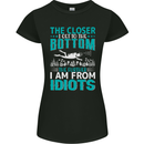 Idiots Funny Scuba Diving Diver Dive Womens Petite Cut T-Shirt Black