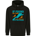 If Found On Land Funny Scuba Diving Diver Childrens Kids Hoodie Black