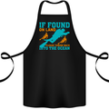 If Found On Land Funny Scuba Diving Diver Cotton Apron 100% Organic Black