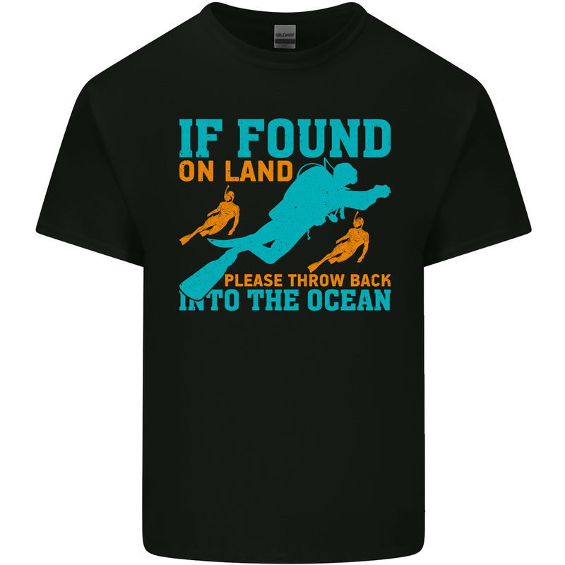 If Found On Land Funny Scuba Diving Diver Kids T-Shirt Childrens Black