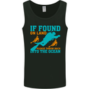 If Found On Land Funny Scuba Diving Diver Mens Vest Tank Top Black