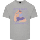 If It's Easy Its Not Pilates Funny Yoga Kids T-Shirt Childrens Sports Grey