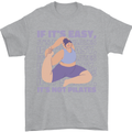 If It's Easy Its Not Pilates Funny Yoga Mens T-Shirt 100% Cotton Sports Grey