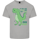 If You're Happy Funny Dinosaur T-Rex Mens Cotton T-Shirt Tee Top Sports Grey