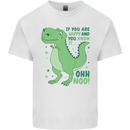 If You're Happy Funny Dinosaur T-Rex Mens Cotton T-Shirt Tee Top White