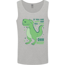 If You're Happy Funny Dinosaur T-Rex Mens Vest Tank Top Sports Grey