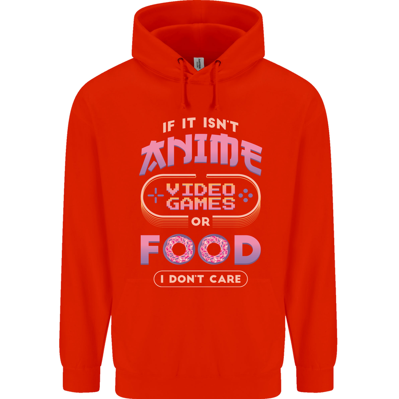 If it Isn't Anime Video Games or Food Funny Childrens Kids Hoodie Bright Red