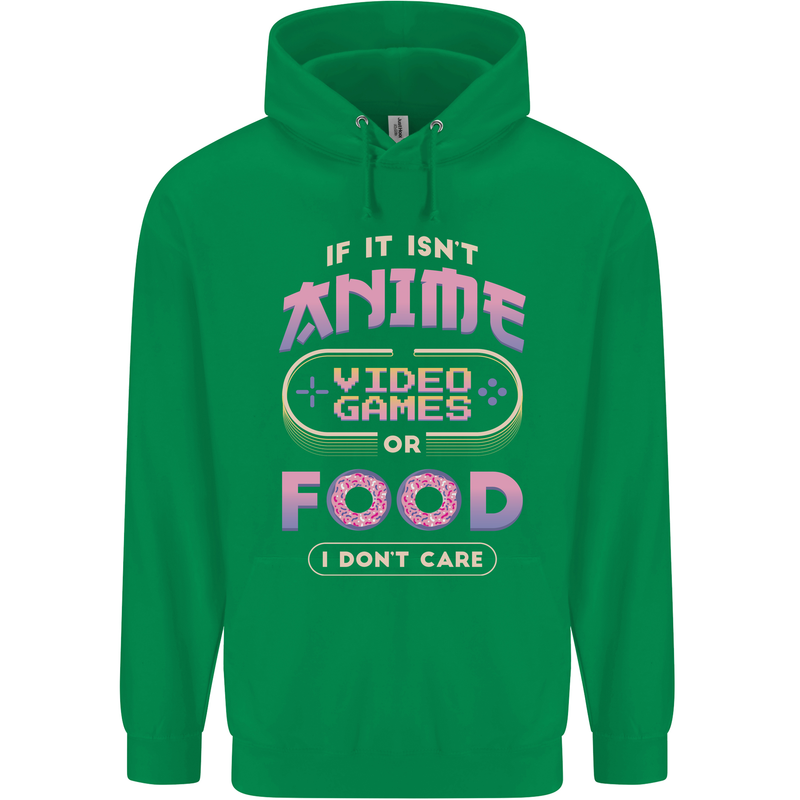 If it Isn't Anime Video Games or Food Funny Childrens Kids Hoodie Irish Green