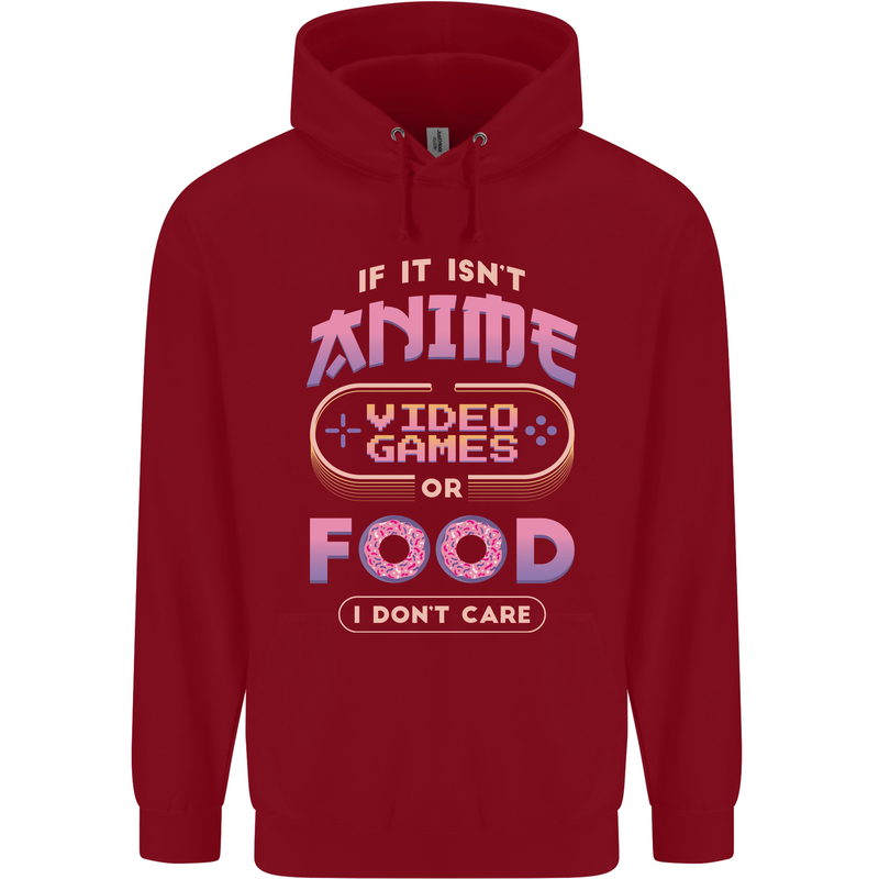 If it Isn't Anime Video Games or Food Funny Childrens Kids Hoodie Red