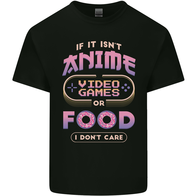 If it Isn't Anime Video Games or Food Funny Mens Cotton T-Shirt Tee Top Black