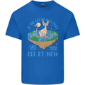 If the Earth Was Flat Funny Cats Society Kids T-Shirt Childrens Royal Blue